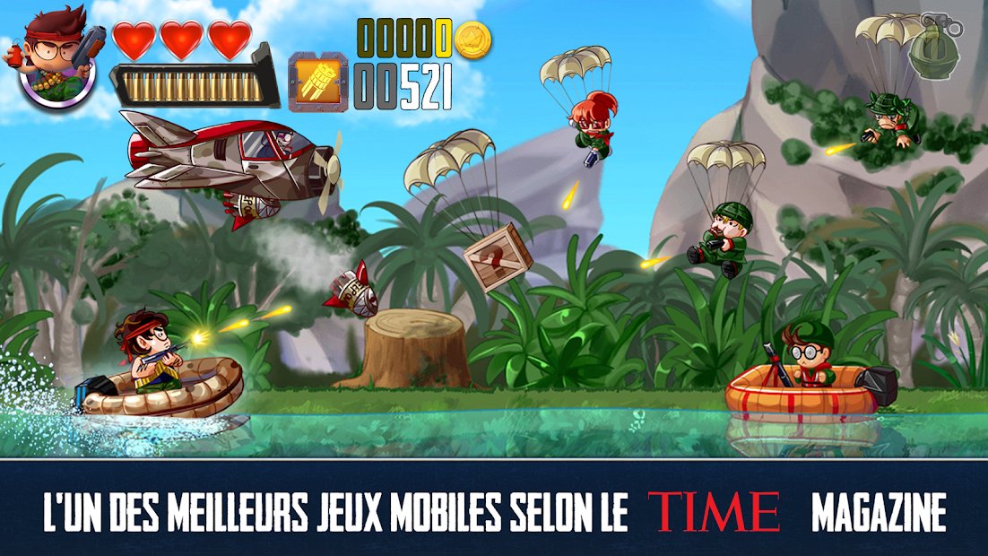 Ramboat - Jeu hors ligne: Sauter, Courir et Tirer!