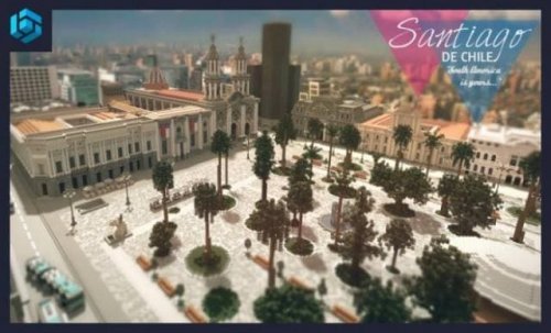 Mapa Visite Santiago do Chile para Minecraft