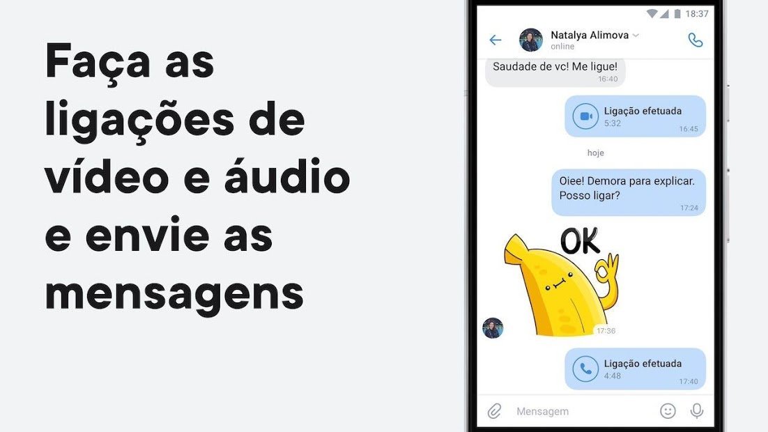 VK — rede social e chamadas