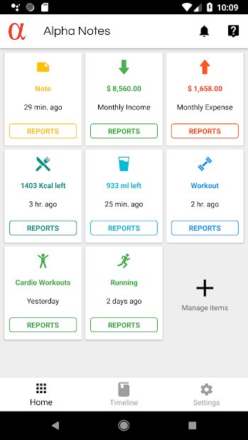 Universal Diary - Notes, Workout, Expense, Calorie