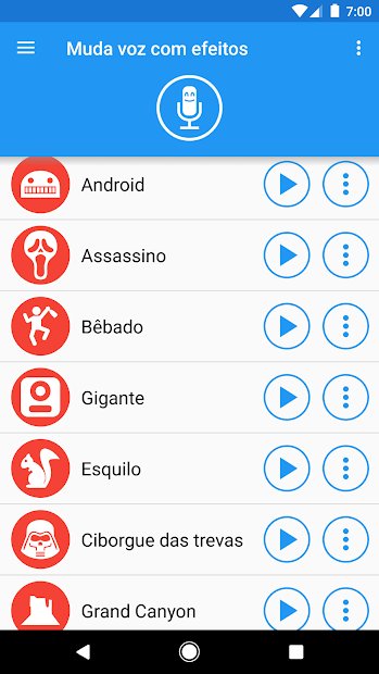 Muda voz com efeitos