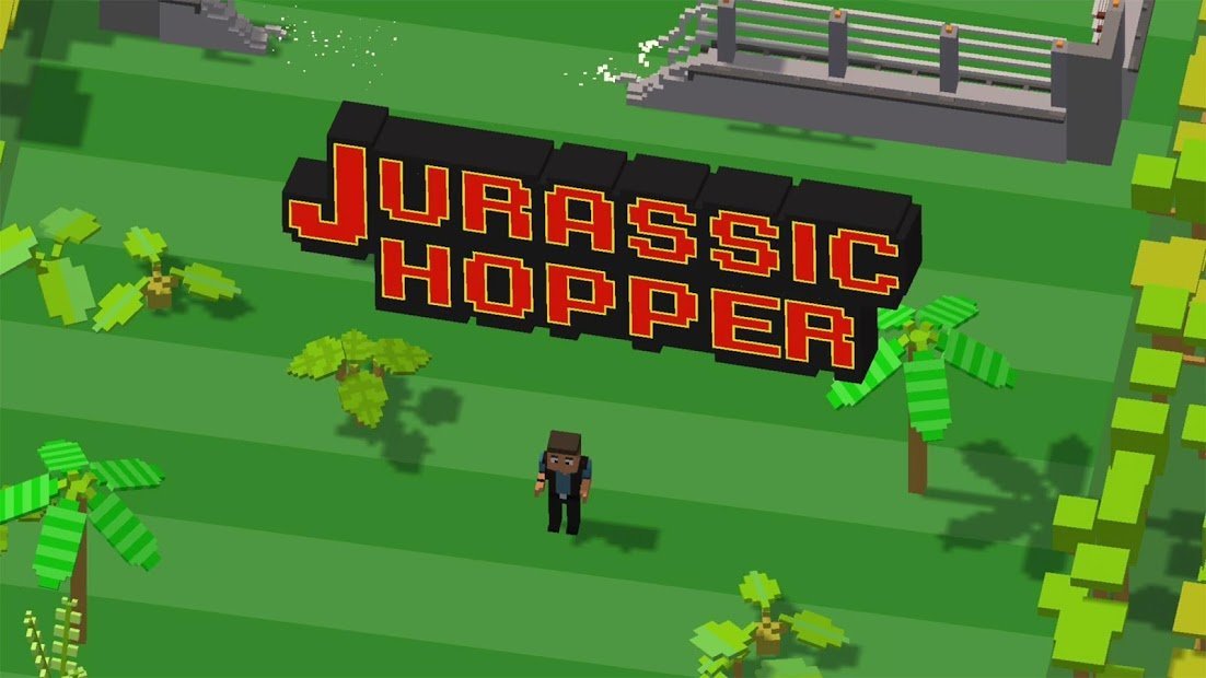 Jurassic Hopper: Crossy Dinosaur Shooter Game