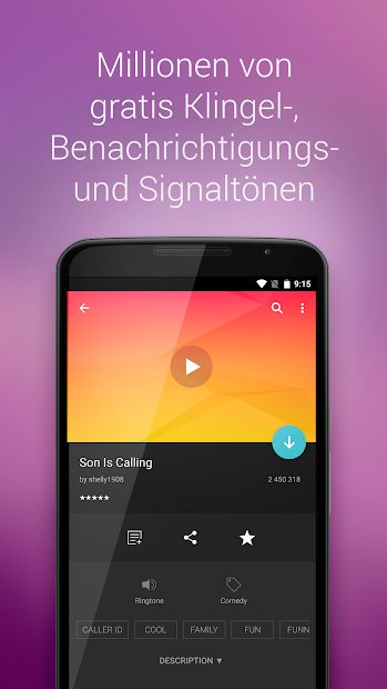ZEDGE™ Klingeltöne und Hintergründbilder