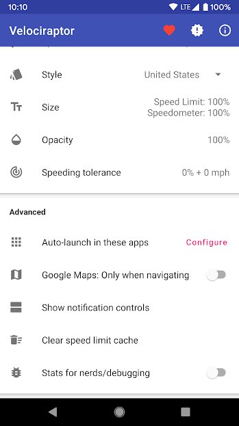Velociraptor - Speed Limits & Speedometer