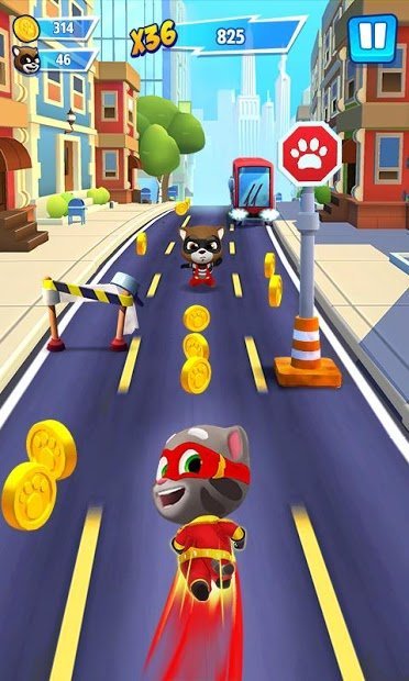 Descargar Talking Tom Hero Dash v3.3.0.3291 (Mod unlimited money) APK