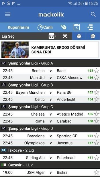 Mackolik Canlı Sonuçlar