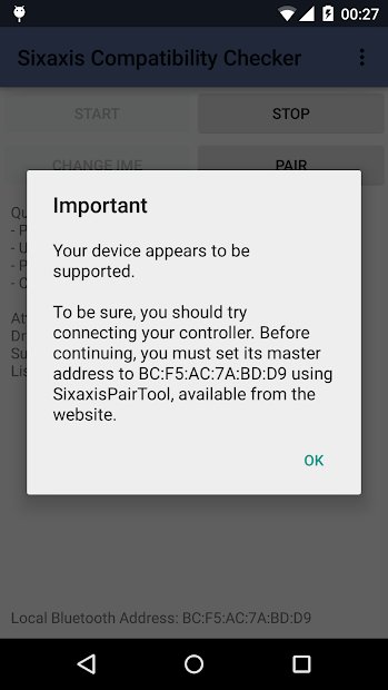 Sixaxis Compatibility Checker