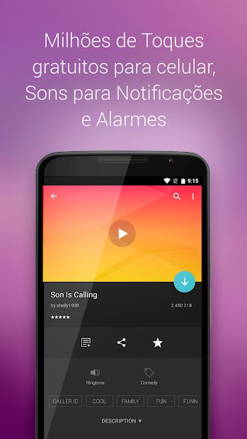 ZEDGE™ Toques, Fundos