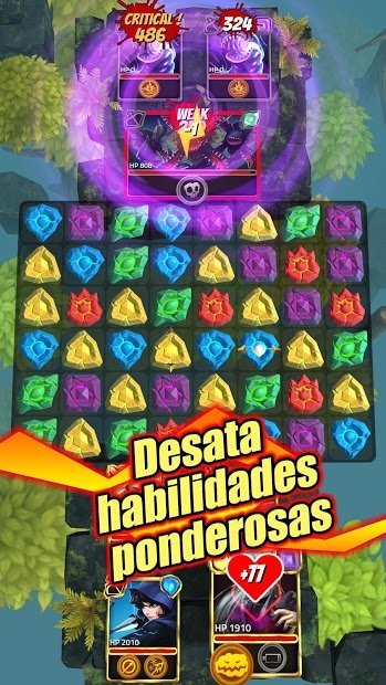 Juego de match 3 RPG: Heroes of Elements