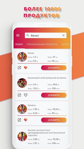 Fitless - Счетчик калорий и питательных веществ