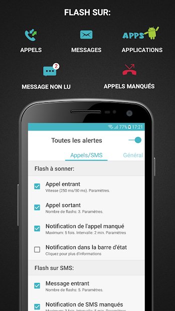 Flash sur appel (Flash on call et applications)
