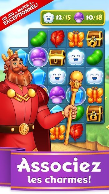 Charm King - jeu gratuit de match 3 avec princesse