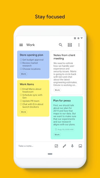 Google Keep : notes et listes