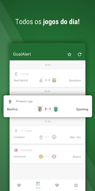 GoalAlert - O app de futebol mais rápido