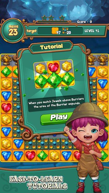 Jewels fantasy: Easy and funny puzzle game