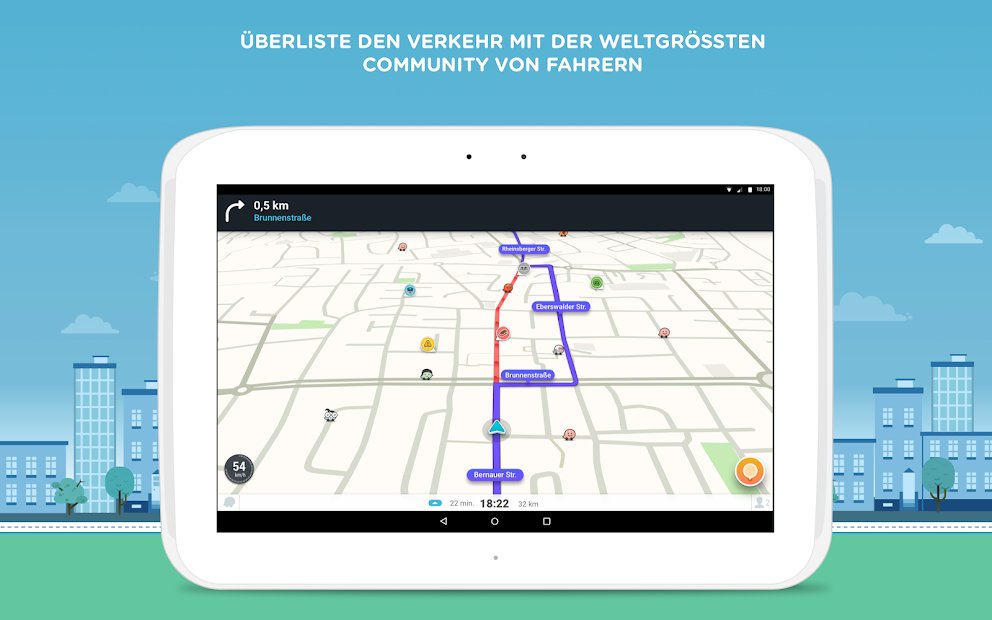 Waze - GPS, Echtzeit-Navigation, Karten & Verkehr