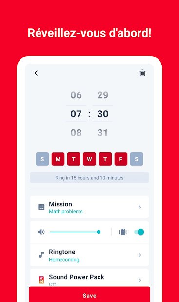 Alarmy-Réveil matin gratuit, matinale maths réveil