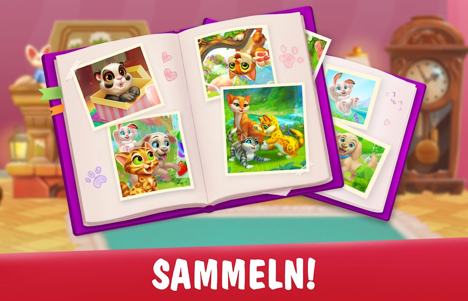 Garden Pets Puzzle - Spiele Match 3