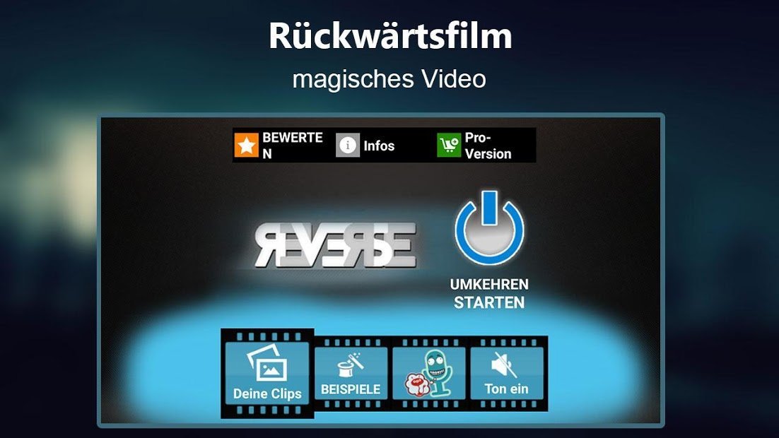 Rückwärtsfilm: magisches Video