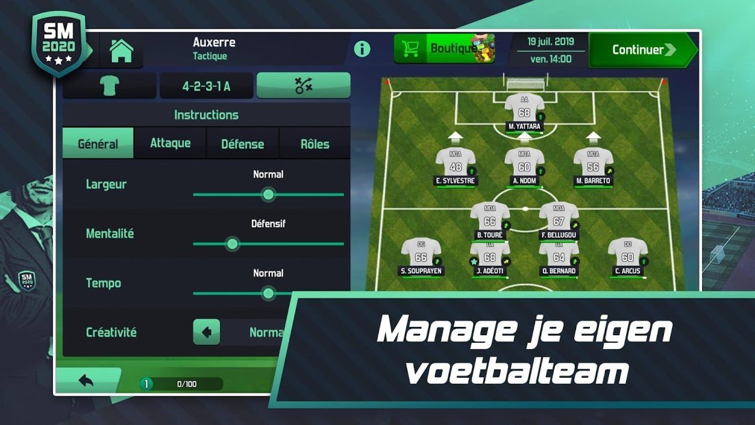 Soccer Manager 2020 - Jeu de Gestion de Football