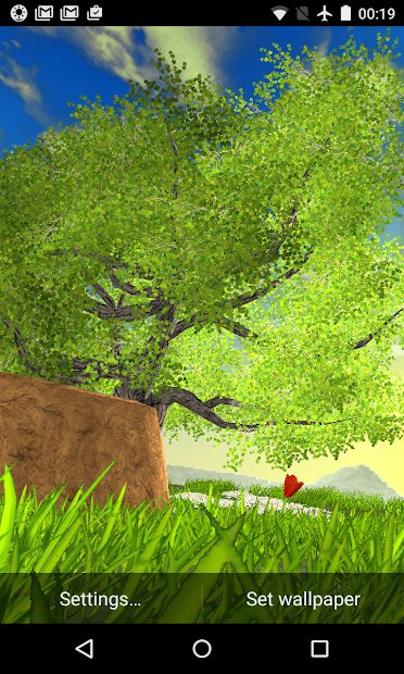 Nature Tree Milky Way live wallpaper