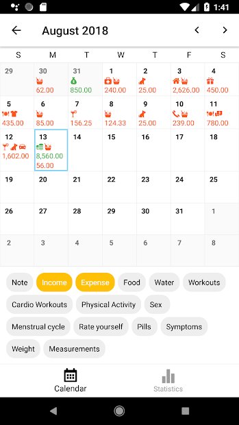 Universal Diary - Notes, Workout, Expense, Calorie