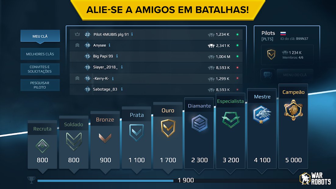 War Robots. Batalhas táticas multijogador 6x6