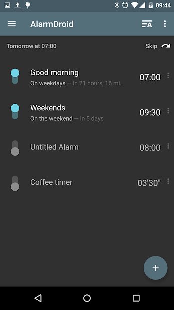 AlarmDroid (reloj despertador)