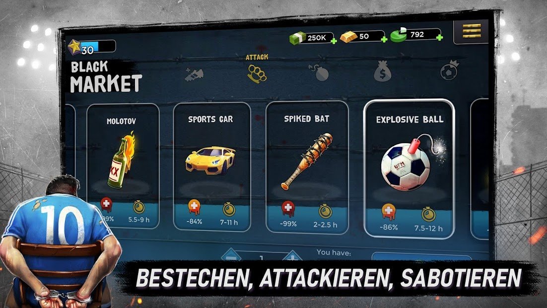 Underworld Fussballmanager Bestechen & Randalieren